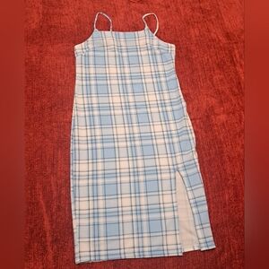 Blue Plaid Women's Dress
